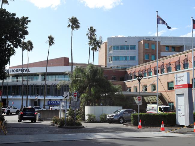 Liverpool Hospital in Sydney’s west. Picture: Richard Dobson