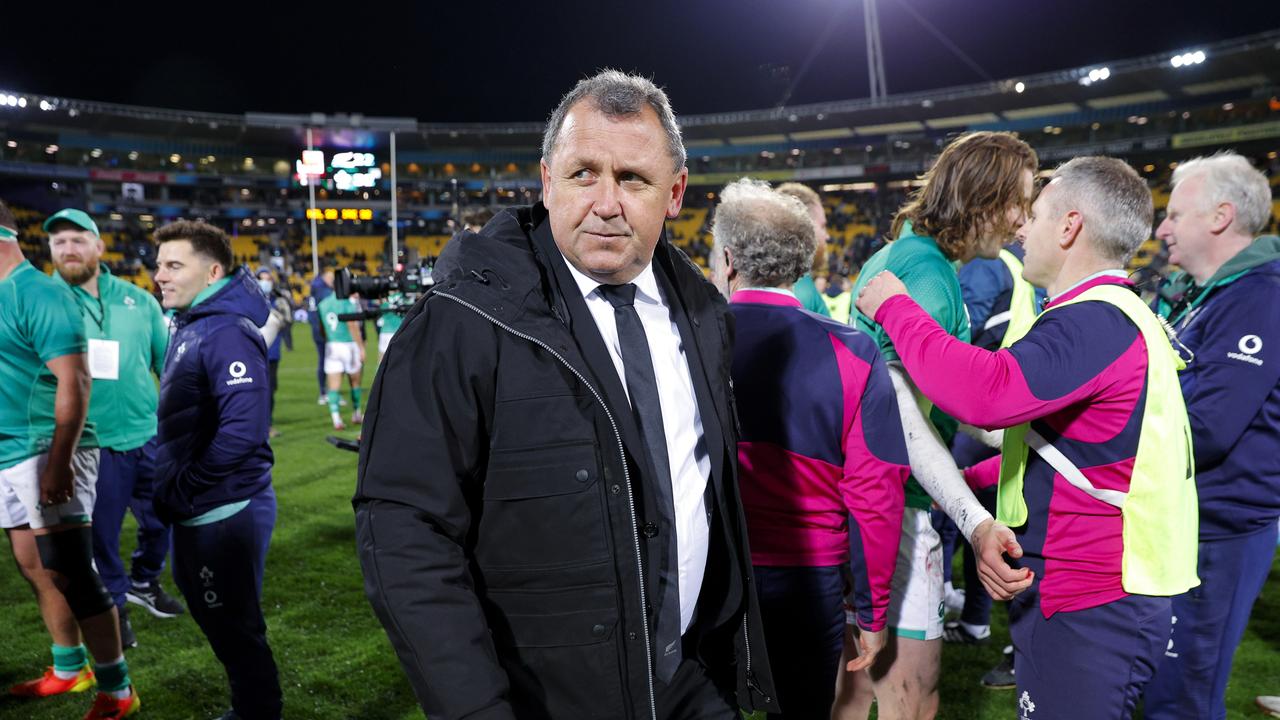 All Blacks coach Ian Foster is under a world of pressure to keep his job after losing their three-match Test series against Ireland. Photo: Getty Images