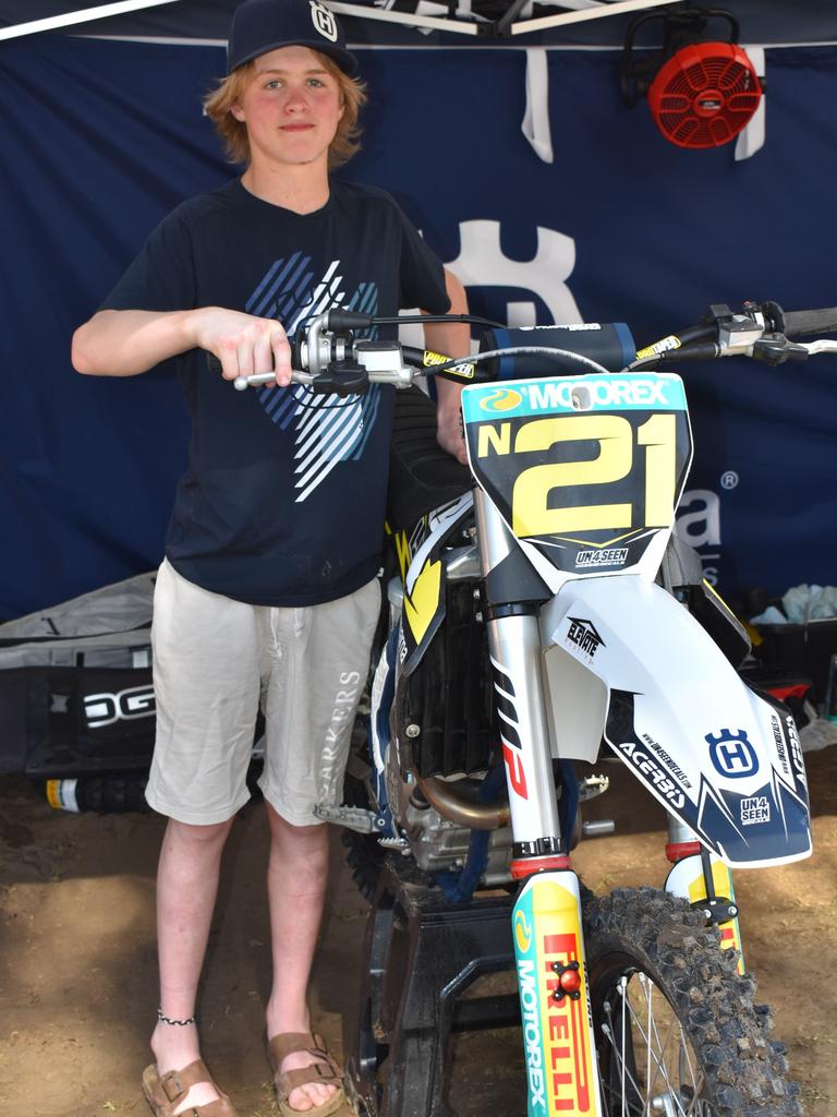 Rider Seth Morrow from Invercargill, New Zealand, at the KTM Australian Junior Motocross Championships at Rockhamptonâ€™s Six Mile Raceway, September 28 to October 1, 2022.