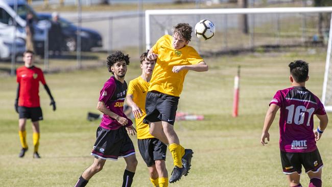 Jack Edmond in the Queensland Schools Premier League Football match between Marsden and Corinda at Darra, Thursday, July 30, 2020 - Picture: Richard Walker