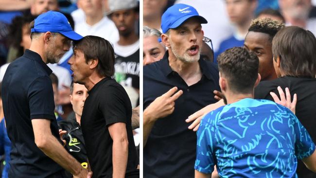 Wild scenes after the handshake. Photo: Getty Images