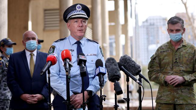 NSW Police Commissioner Mick Fuller is stepping up to take control of Covid restrictions. Picture: NCA NewsWire / Damian Shaw