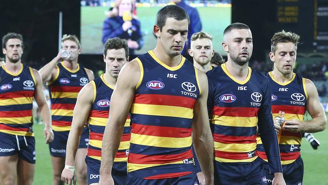 The Adelaide Crows have had a forgettable season. Pic: Sarah Reed