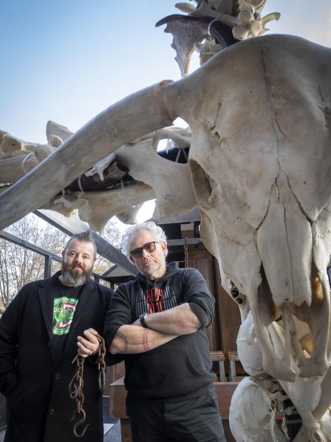 City of Hobart Winter Feast, Vaughan Mabee of Amisfield restaurant (New Zealand) and Vince Trim of Heavy Metal Kitchen. Picture: Chris Kidd