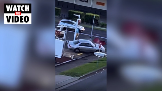 Crash at West Ryde Service Station