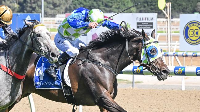 Ideel Girl ridden by Jarrod Fry wins the Hygain Winners Choice Handicap at Sportsbet-Ballarat Racecourse on March 24, 2024 in Ballarat, Australia. (Photo by Reg Ryan/Racing Photos via Getty Images)