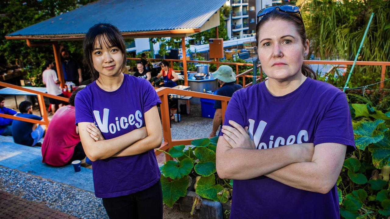 Alison Ng and Lisa Stanley from 4Voices in Bowen Hills. Picture: Nigel Hallett