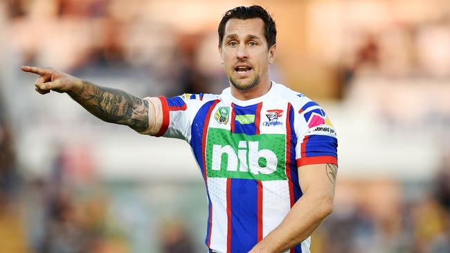 Mitchell Pearce failed to control the game during the Knights’ loss to the Cowboys. Picture: Alix Sweeney