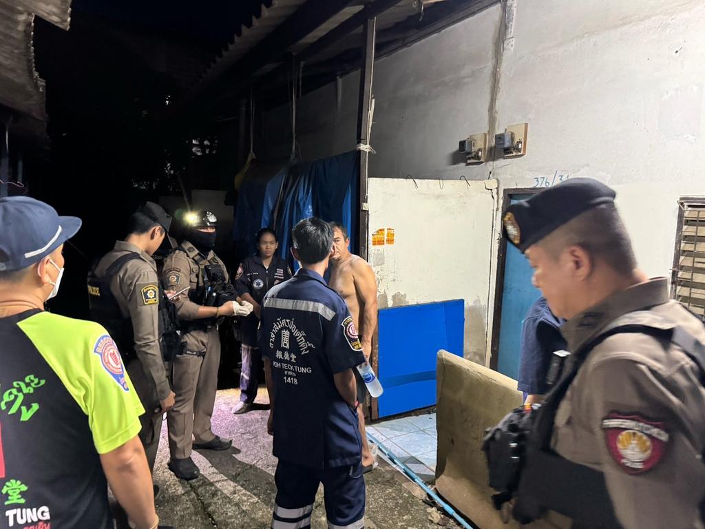 The horror unfolded on Tuesday night in her home in Samut Prakan, Thailand, where a neighbour heard her screams for help and alerted police. Picture: Viral Press