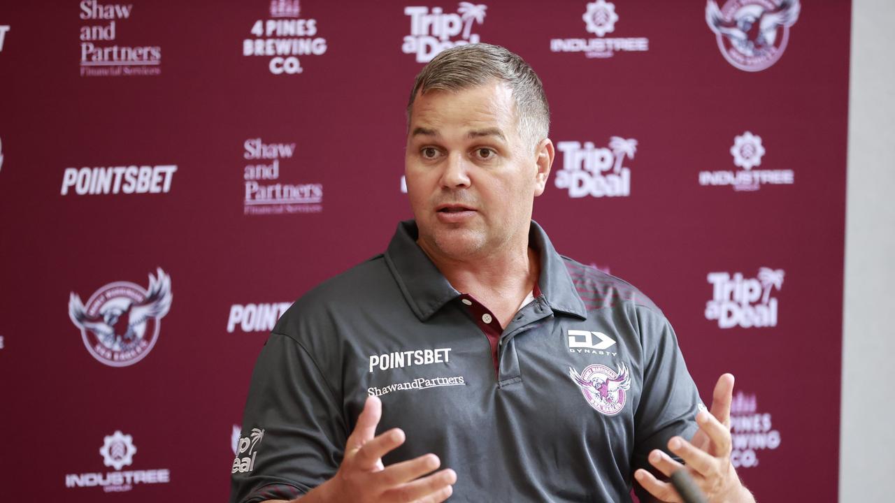 Manly Sea Eagles coach Anthony Seibold. Picture: Tim Hunter