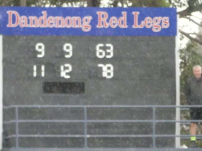 The scoreboard tells the tale for the Kangaroos.