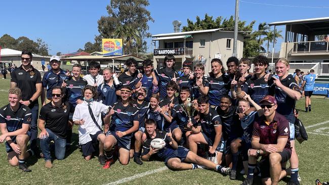 The grand final winning Caloundra SHS side - with Michael De Vere far right corner whom the competition is named after.