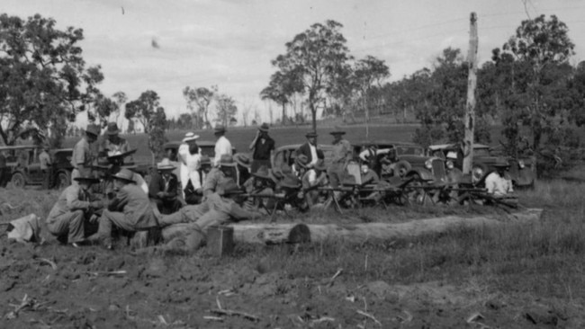 A day out at the Kingaroy Rifle Range, 1930. A popular recreational activity showcasing local skill and camaraderie. Source: Unknown