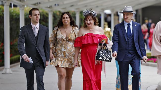 This group were all smiles at Rosehill on Saturday.Picture: Sam Ruttyn