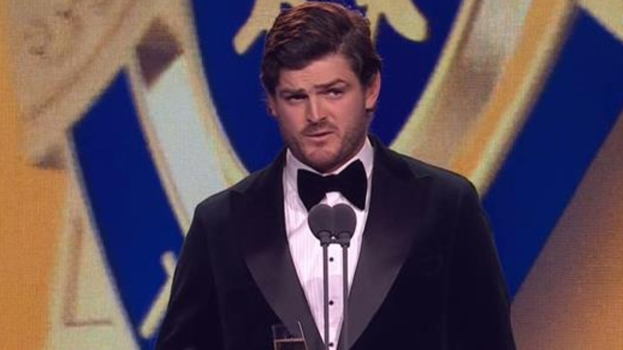 Angus Brayshaw moved the Brownlow crowds with his speech on retirement.