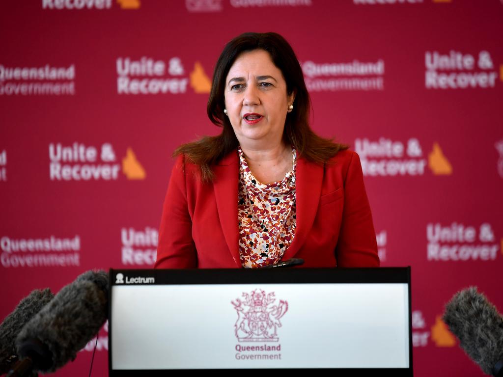 Premier Annastacia Palaszczuk says restrictions will be lifted early. Picture: NCA NewsWire / John Gass