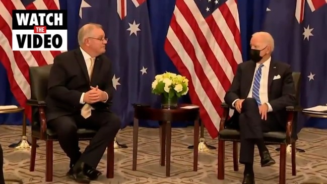 Scott Morrison meets with Joe Biden at UN General Assembly