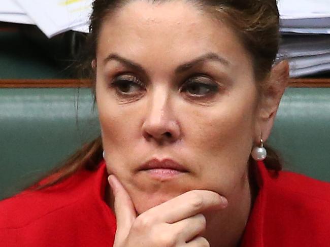 Peta Credlin, PM Tony Abbott's Chief of Staff in Question Time in the House of Representatives Chamber, Parliament House in Canberra. pic by Kym Smith