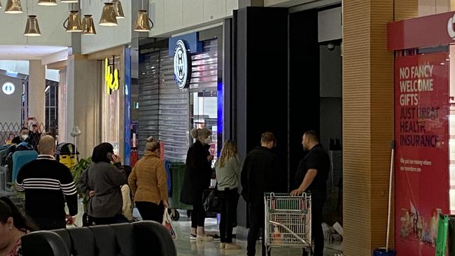 Inside Westfield shopping Centre following the fire. Picture: Kirsten Jelinek