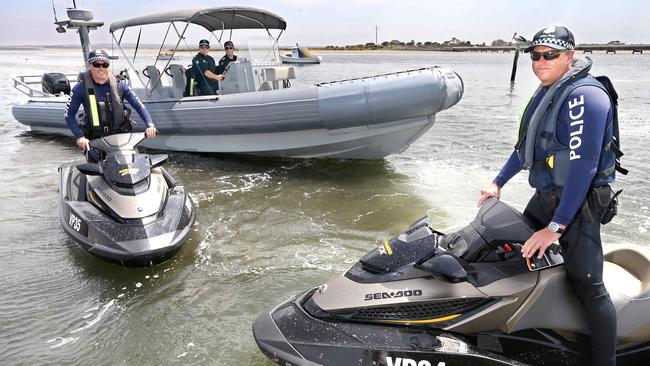 Water police out at the start of 2019. Picture: Glenn Ferguson