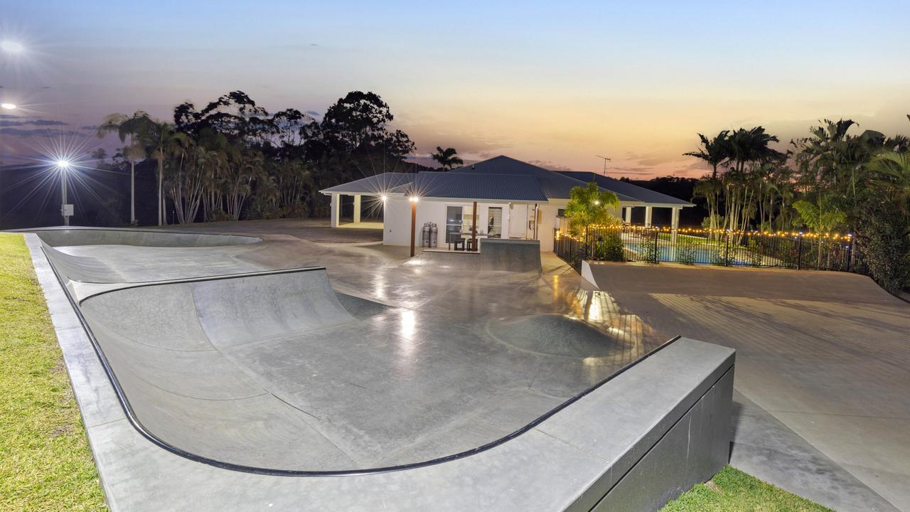 This epic property has its own skate park, skate bowl, motocross track, pool and fire pit, and is listed for offers over $3.5 million. Located in the Mary Valley, the property is known as Flip Side Park and is owned by the family who run Flip Side Skate and Ride in Gympie. The skate park/bowl was professionally built and also has light and power connected, allowing for night skating. The motocross track is fully irrigated, boasting “sticky traction” and also features “sets of doubles, tabletop, berms, and a large step up to bust out the whips and tricks”.