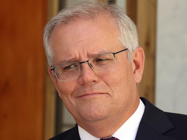 CANBERRA, AUSTRALIANewsWire Photos DECEMBER 30, 2021: Prime Minister Scott Morrison spoke with the media during a press conference in Parliament House Canberra, after the National Cabinet meeting. Picture: NCA NewsWire / Gary Ramage