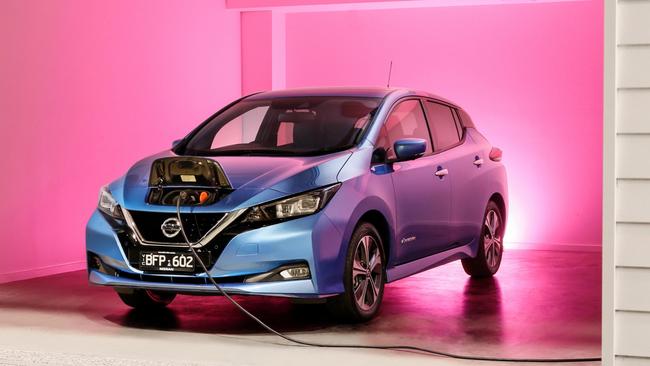 The Nissan Leaf has roughly four times the capacity of a Tesla Powerwall. Picture: Supplied.