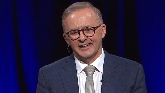 Labor leader Anthony Albanese on ABC's Q&amp;A on Thursday. Picture: ABC