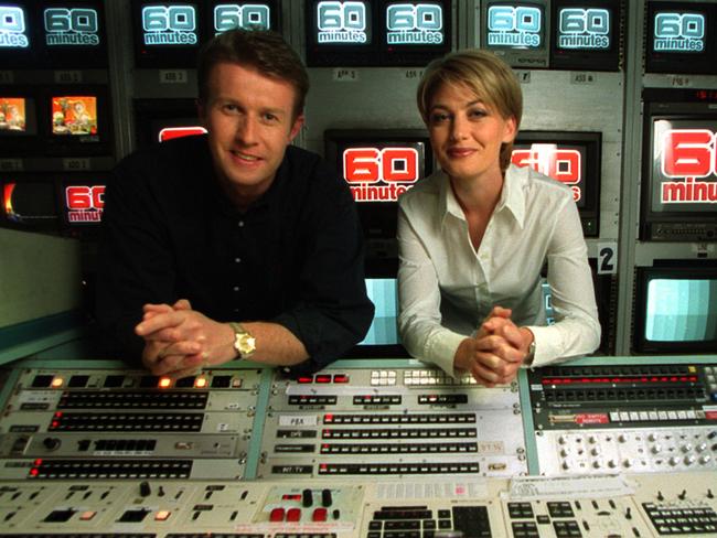 Former colleague ... Peter Overton with Tara Brown. Picture: Supplied