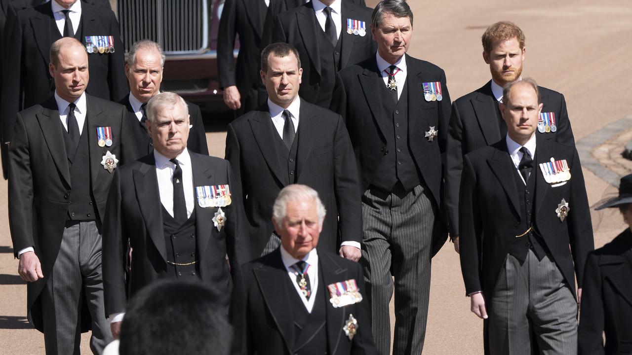 William and Harry were reunited at the funeral of Prince Philip in April. Prince Charles, Picture: Paul Edwards-WPA Pool/Getty Images.