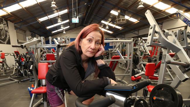 Ballarat going into Covid lockdown. Genesis Body and Soul Gym owner Mal Tempest waits on a fitness bike for the last class to arrive before lockdown. Picture: David Caird