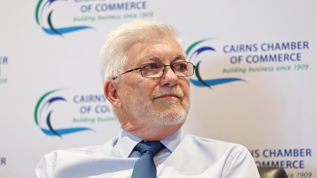 LNP candidate for Mulgrave Terry James participates in a Q&amp;A session at the 2024 Meet the Candidates: State Election Forum Lunch. Picture: Brendan Radke