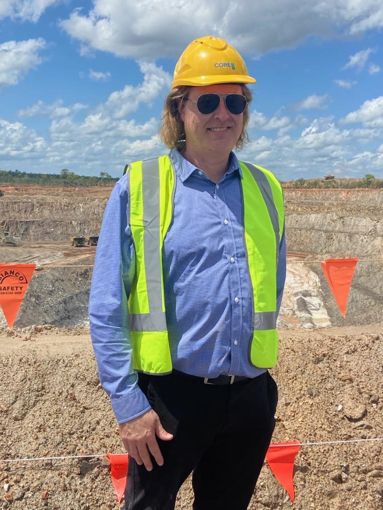 Former Core Lithium chief executive and managing director Stephen Biggins at the mine site last week.