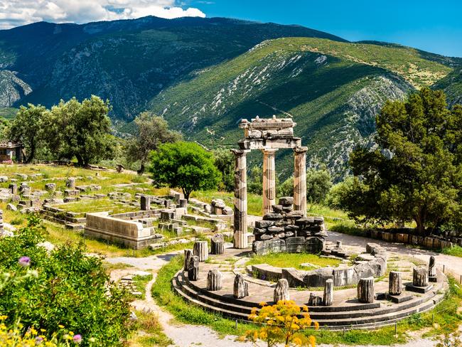 Temple of Athena Pronaia at Delphi.