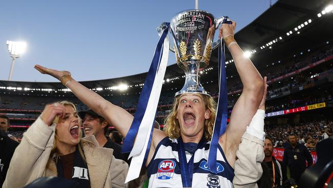 De Koning is a premiership player at 21. Picture: Daniel Pockett/AFL Photos