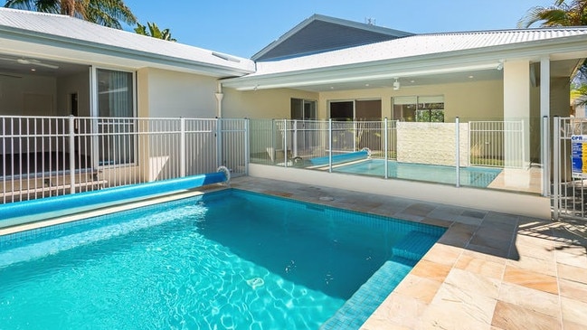 Home values in Burleigh Waters were down after strong growth through the pandemic. This house sold for $2m