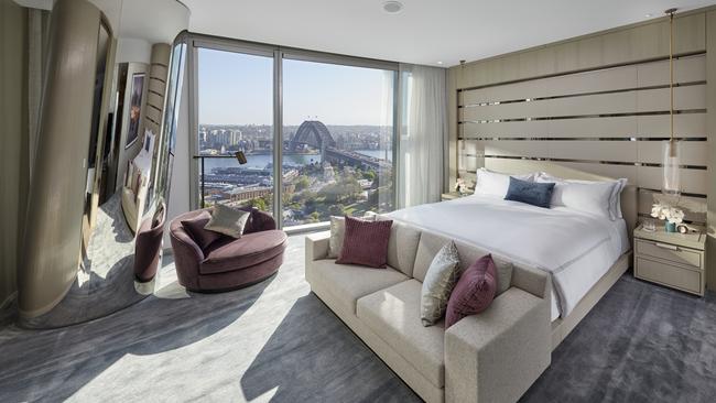 Guestroom at Crown Towers Sydney.