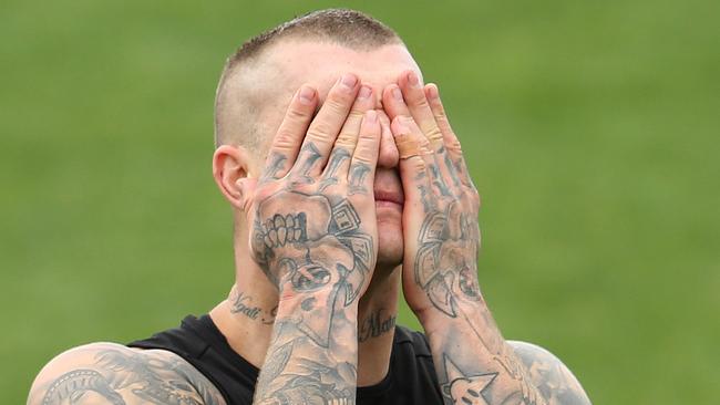 Don’t look now, but Dustin Martin might be on the chopping block. Picture: Michael Klein