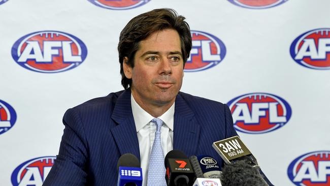 AFL gave a speech to club chiefs on Wednesday night. Picture: AAP