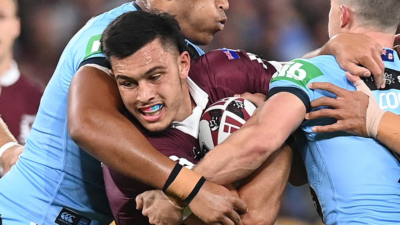 Tino Fa'asuamaleaui played under Wayne Bennett with the Maroons in 2020. Picture: Bradley Kanaris/Getty Images