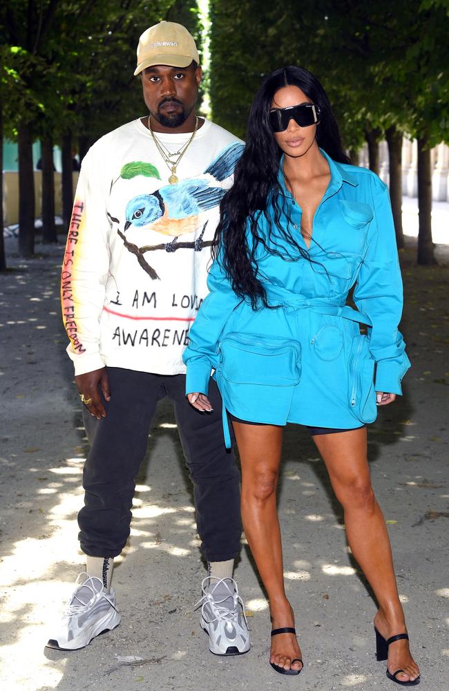 Kanye West and Kim Kardashian pictured in Paris 2018 – the first time she returned to the city after her 2016 robbery ordeal. Picture: Getty Images