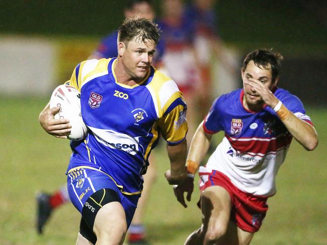 Kangaroos' Jake Leumann puts on a strong run. PICTURE: BRENDAN RADKE