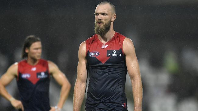 Max Gawn made crucial mistakes in each of the past two weeks that cost the Dees. Picture: Getty Images