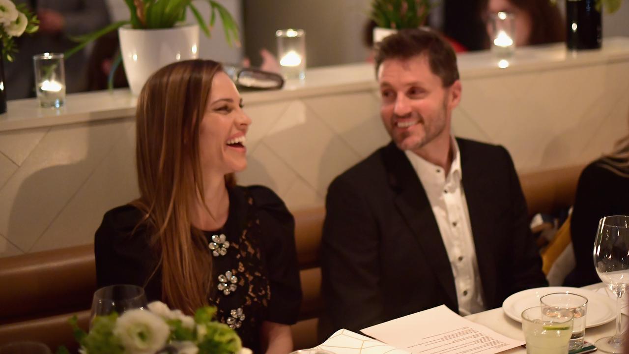 Hilary Swank and Philip Schneider. (Photo by Matt Winkelmeyer/Getty Images for The Hollywood Reporter)