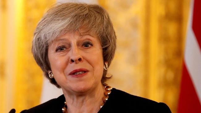 Theresa May is facing 10 days of political turbulence with no guarantee of success over her Brexit deal. Picture: AFP.