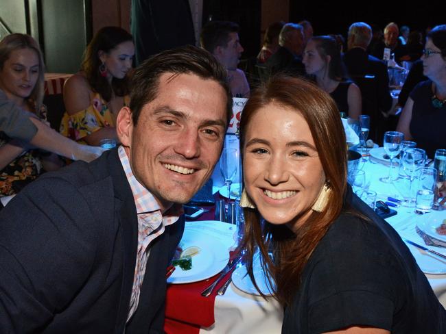 Adam Packman and Brodie Blamey at St Hilda’s Foundation Legacy Lunch at Sheraton Mirage, Main Beach. Picture: Regina King