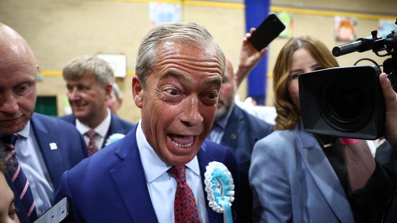 Nigel Farage will enter UK parliament for the first time. Picture: Henry Nicholls/AFP