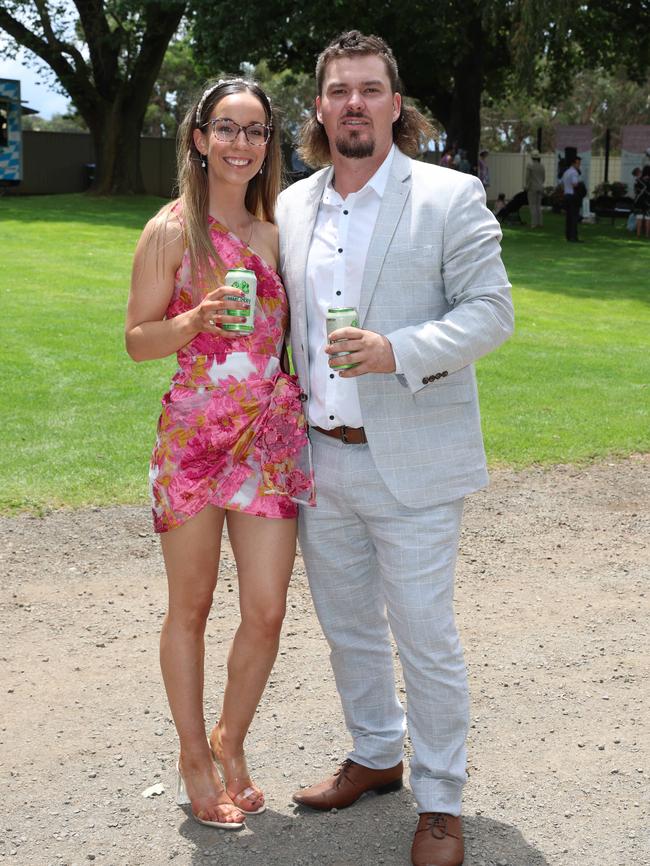 Hayley Barber and Shannyn Burrell attend the Ballarat Cup. Picture: Brendan Beckett