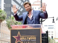 HOLLYWOOD, CALIFORNIA - MAY 23: Chris Hemsworth speaks during his Hollywood Walk of Fame Star Ceremony on May 23, 2024 in Hollywood, California. (Photo by Kevin Winter/Getty Images)