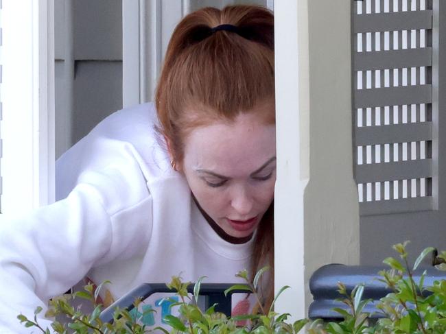 Brooke Bellamy at her Brisbane home the day after she was accused of copying content for her book - on Wednesday 30th April 2025 - NO BYLINE PLEASE,